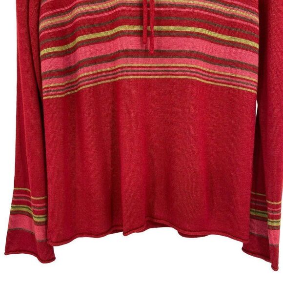Norton McNaughton View Silk Wool Blend Cowl Neck Sweater Small Red - Picture 4 of 6